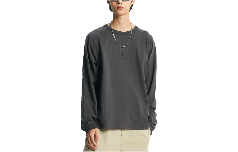 New Balance New Balance T Shirts Men's Gray Crew Neck Moderate Straight Fit