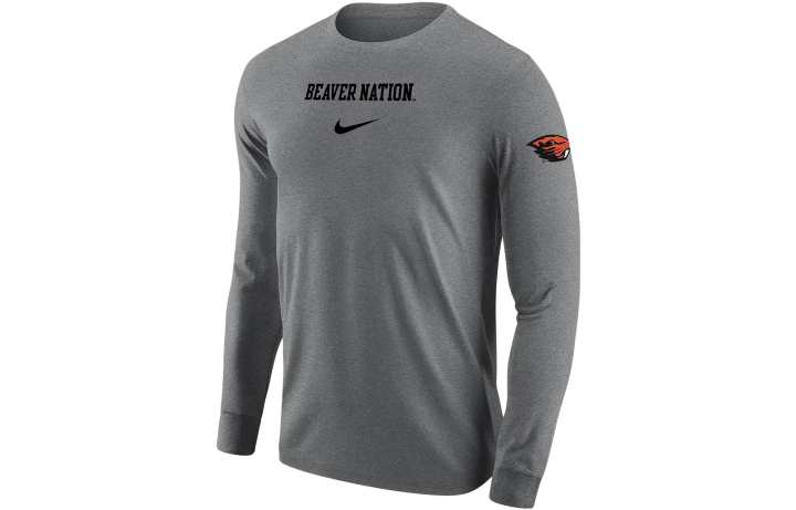 Nike Nike T Shirts Men's Gray Crew Neck Moderate Straight Fit