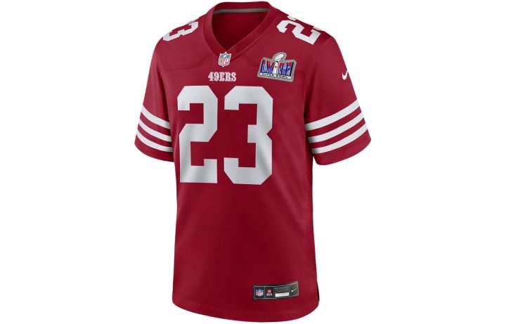 Nike Nike Christian McCaffrey San Francisco 49ers Super Bowl LVIII T Shirt Men's Red