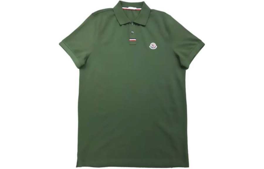 Moncler Polo Shirts Men's Green Moderate