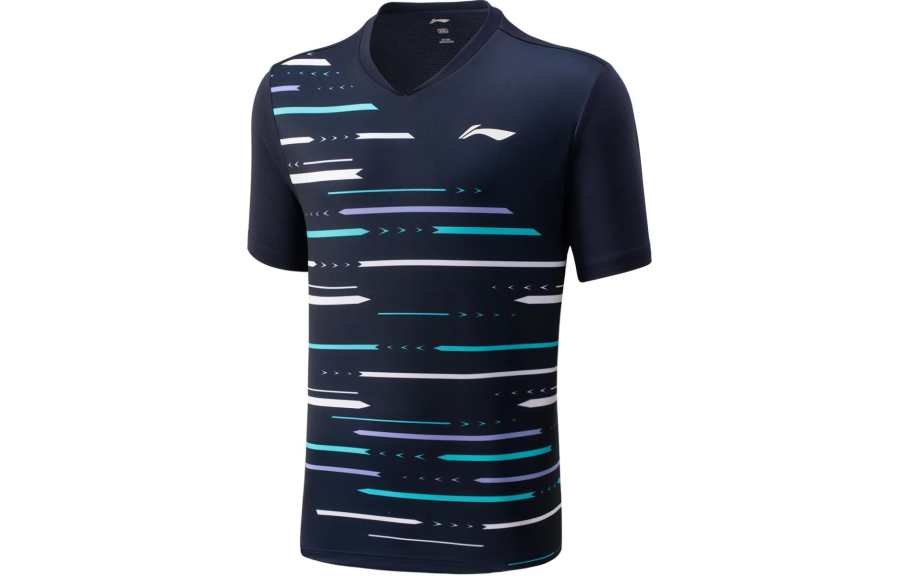 Li-Ning Li Ning Badminton Collection T Shirt Unisex Ink Blue