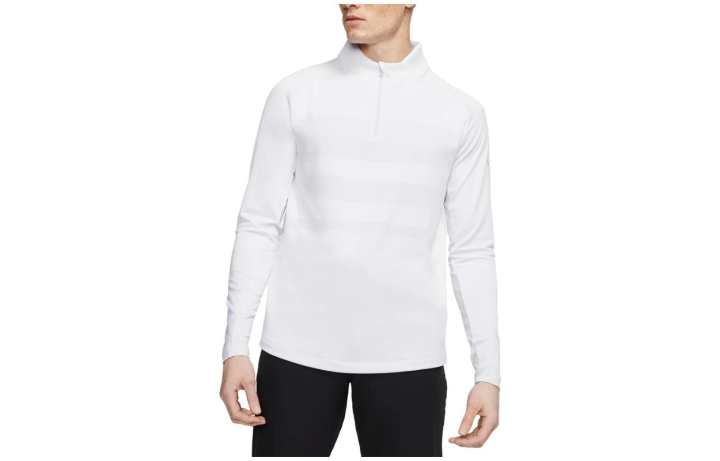 Nike Nike T Shirts Men's White Stand Collar Moderate Straight Fit