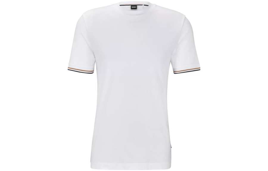 HUGO BOSS Boss HUGO BOSS Stripe Trim Crewneck T Shirt