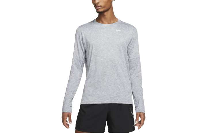 Nike Nike T Shirts Men's Gray Crew Neck Moderate Straight Fit
