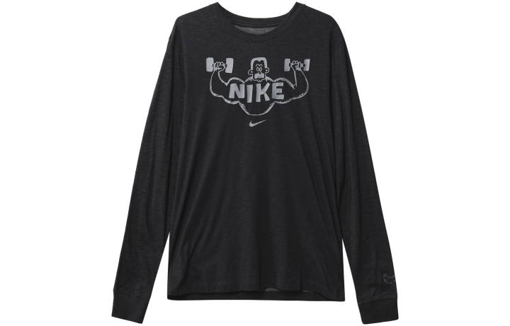 Nike Nike T Shirts Men's Black Crew Neck Moderate Straight Fit