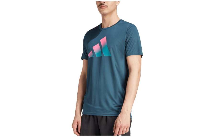 Adidas Adidas T Shirts Men's Blue Crew Neck Moderate Other