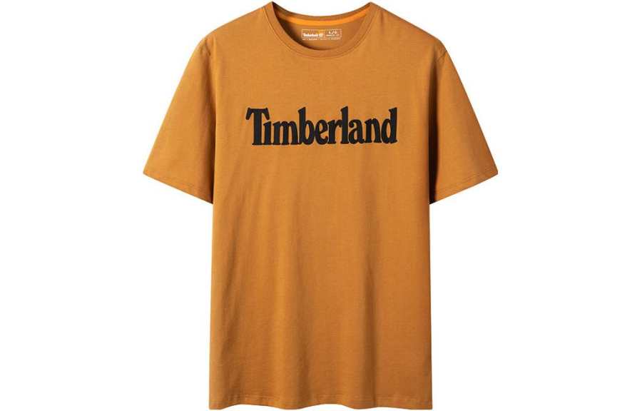 Timberland T Shirts Men's Wheat Crew Neck Moderate Straight Fit