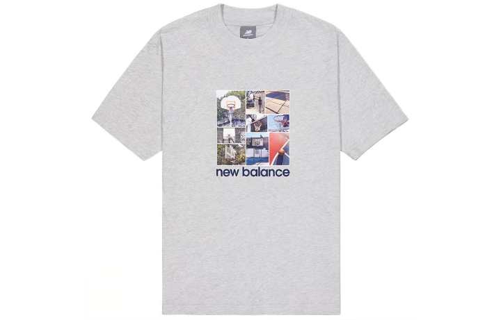 New Balance New Balance Hoops Graphic T Shirt Men's Gray