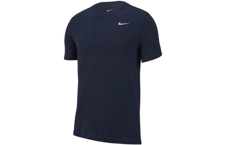 Nike Nike T Shirts Men's Navy Blue Crew Neck Moderate Straight Fit