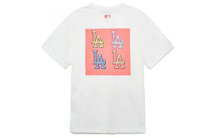 MLB Los Angeles Dodgers T Shirts Unisex White Crew Neck Moderate