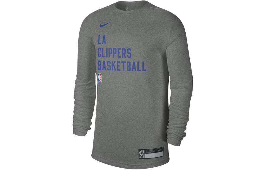 Nike Nike T Shirts Men's Gray Crew Neck Moderate Straight Fit