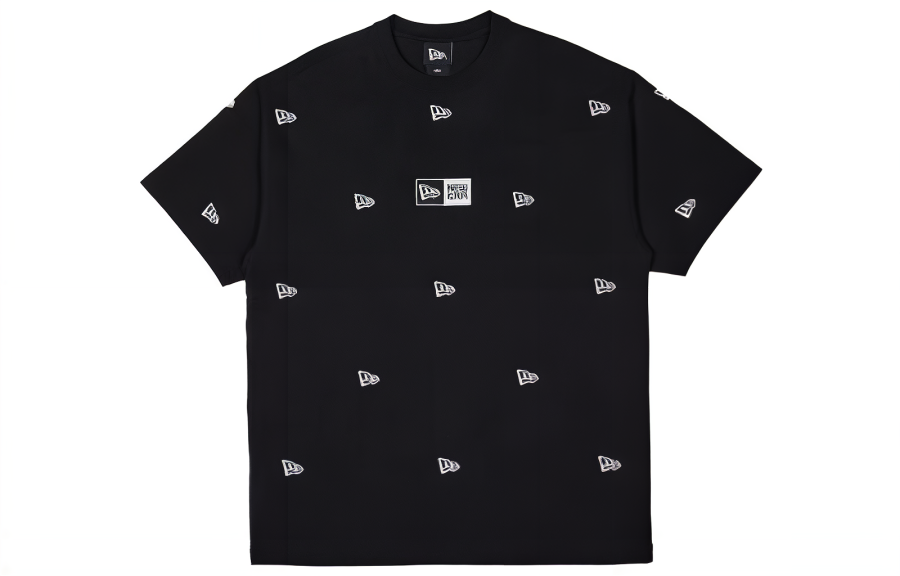 New Era T Shirts Unisex Black Crew Neck Moderate Straight Fit