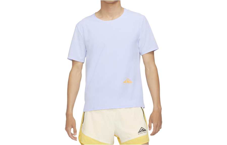 Nike Nike T Shirts Men's Purple Crew Neck Moderate Straight Fit