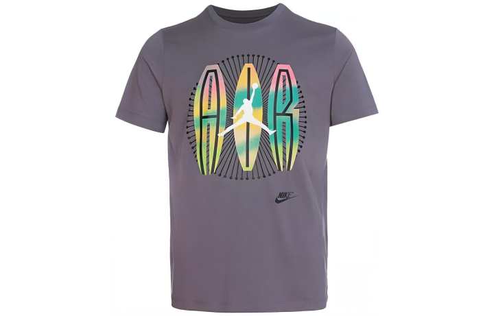 Nike Nike T Shirts Men's Dark Gray Crew Neck Moderate Straight Fit