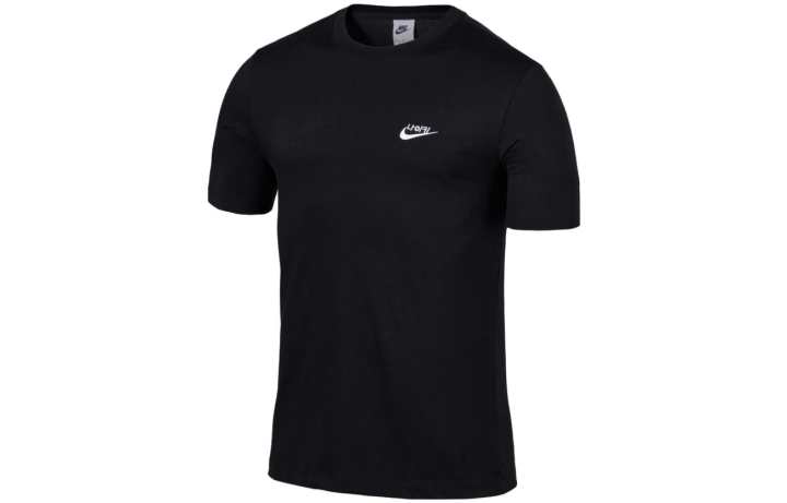 Nike Nike T Shirts Men's Black Crew Neck Moderate Straight Fit