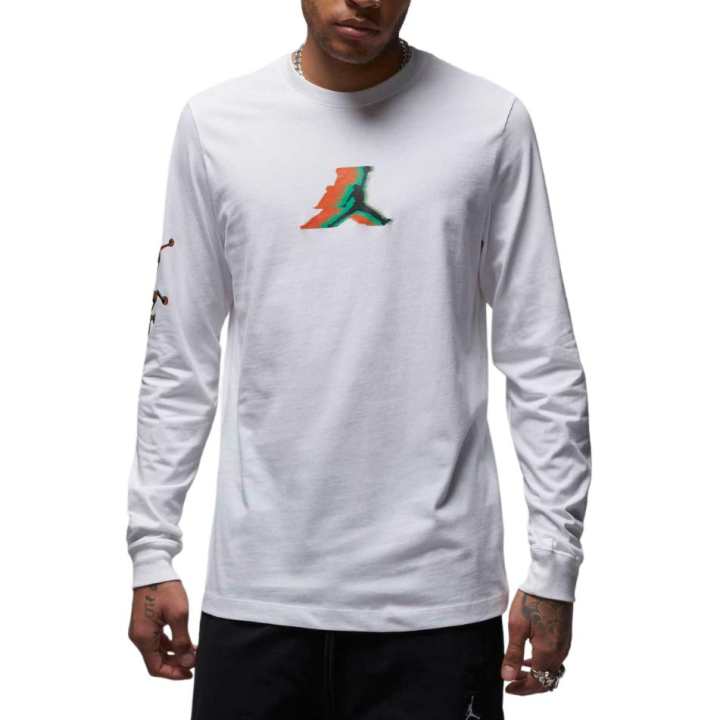 Jordan Jordan T Shirts Men's White Crew Neck Moderate Straight Fit