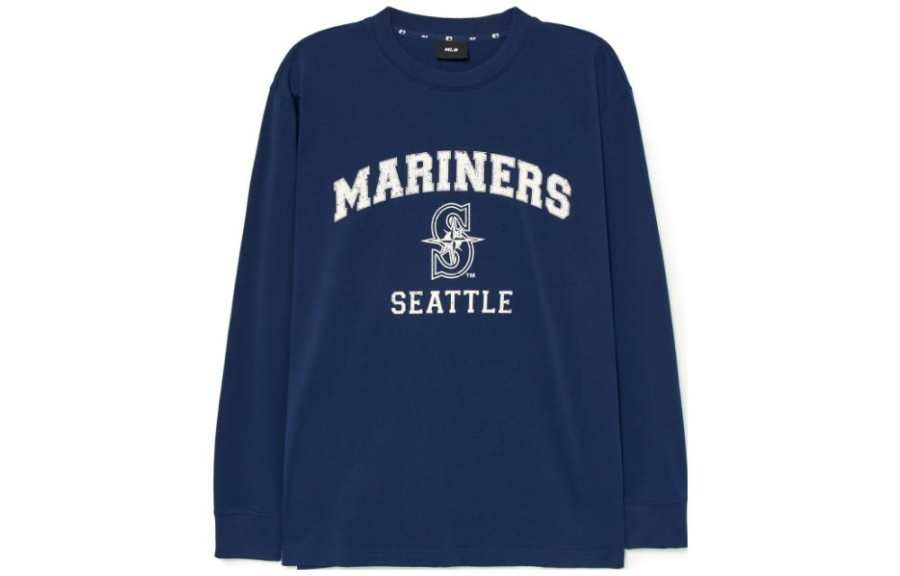 MLB MLB T Shirts Unisex Blue Crew Neck Moderate Straight Fit