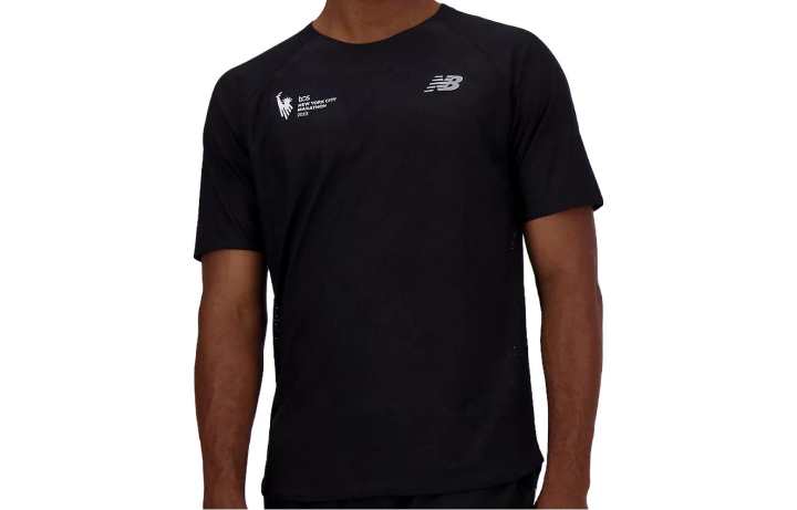 New Balance New Balance T Shirts Men's Black Crew Neck Moderate Straight Fit