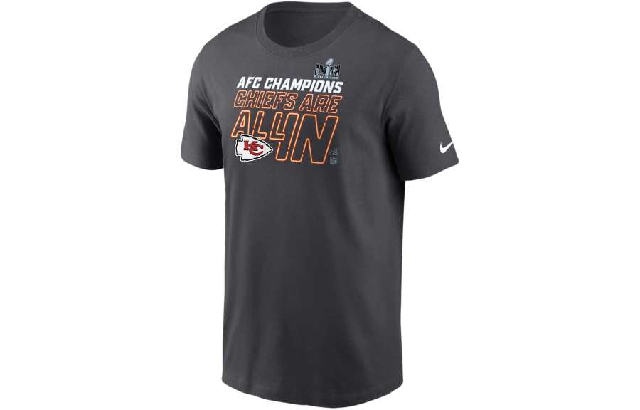 Nike Nike Kansas City Chiefs 2023 AFC Champions Trophy Collection T Shirt Men's Anthracite