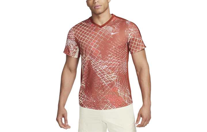 Nike Nike T Shirts Men's Orange V Neck Moderate Straight Fit