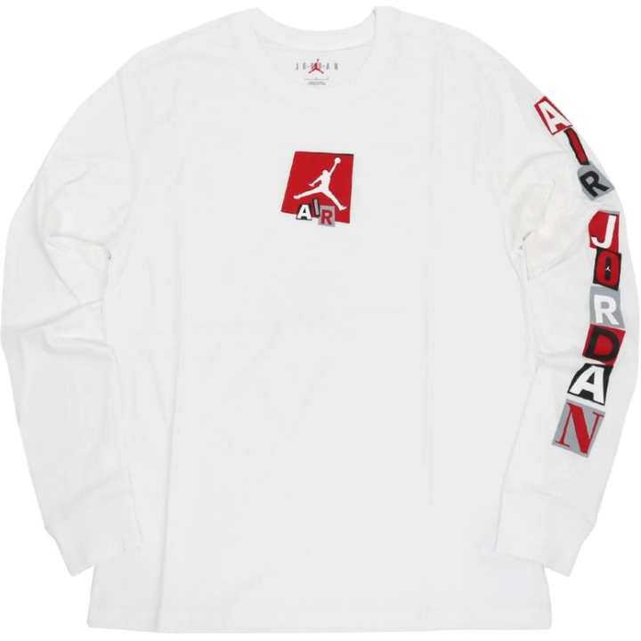 Jordan Jordan T Shirts Men's White Crew Neck Moderate Straight Fit