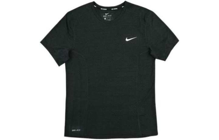 Nike Nike T Shirts Men's Black Crew Neck Moderate Straight Fit
