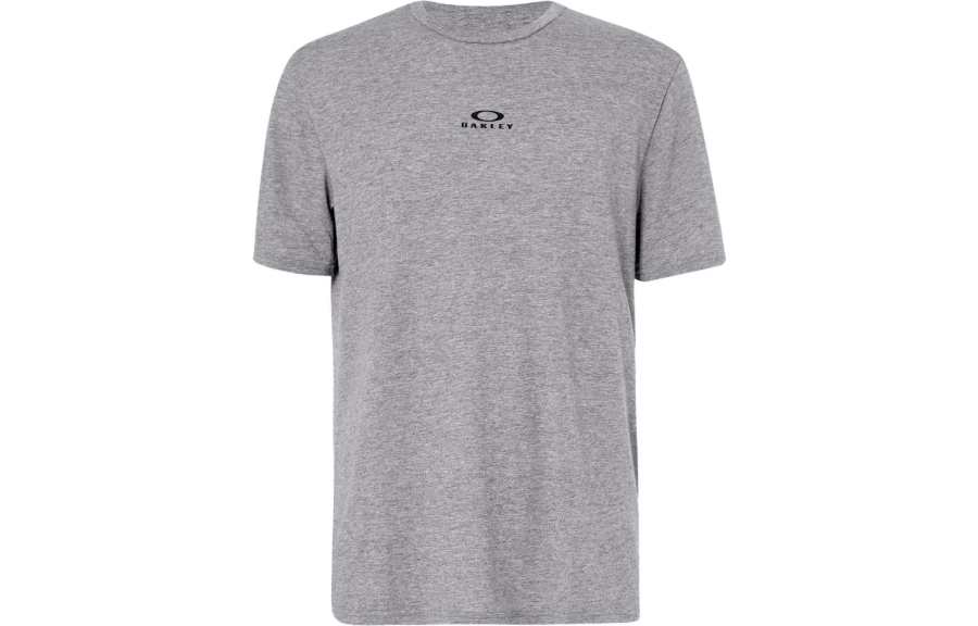 Oakley T Shirts Men's Light Gray Crew Neck Moderate Straight Fit