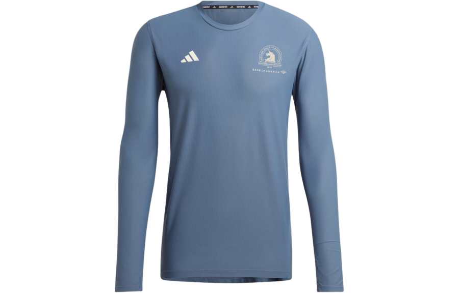 Adidas Adidas Boston Marathon 2024 Own The Run Long Sleeve Tee T Shirt Men's Dark Blue