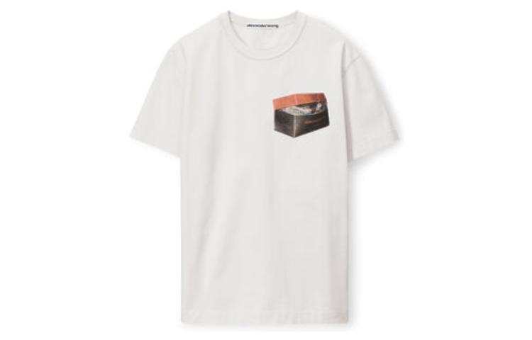 Alexander Wang T Shirts Unisex White Crew Neck Moderate Straight Fit