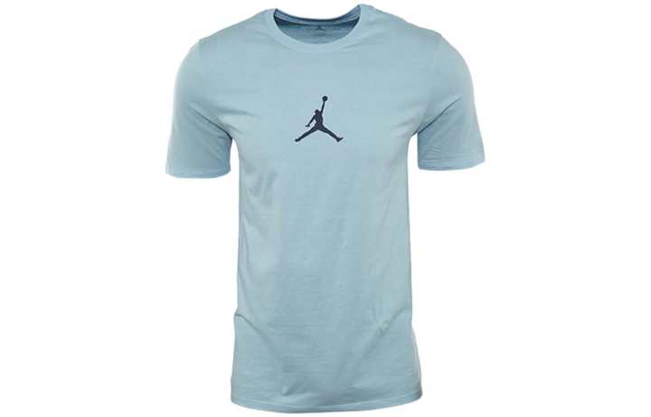 Jordan Jordan 24 T Shirts Men's Blue Crew Neck Moderate Straight Fit