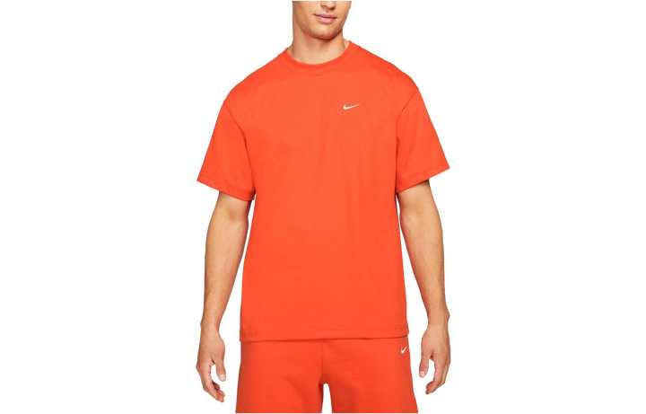 Nike Nike T Shirts Men's Orange Crew Neck Moderate Straight Fit