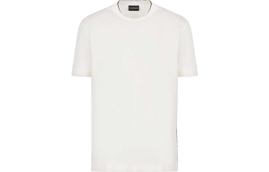 EMPORIO ARMANI T Shirts Men's White Crew Neck Moderate
