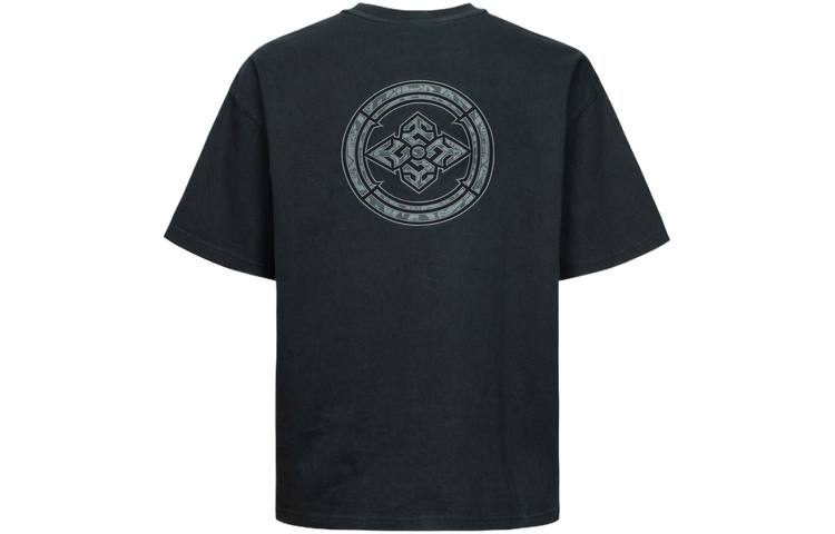 EVISU T Shirts Men's Black Crew Neck Moderate Straight Fit