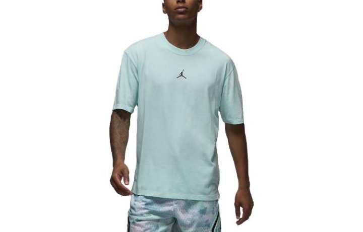 Jordan Jordan T Shirts Men's Mineral Blue Crew Neck Moderate Straight Fit