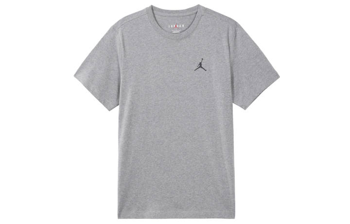 Jordan Jordan Jumpman T Shirts Men's Gray Crew Neck Moderate Straight Fit