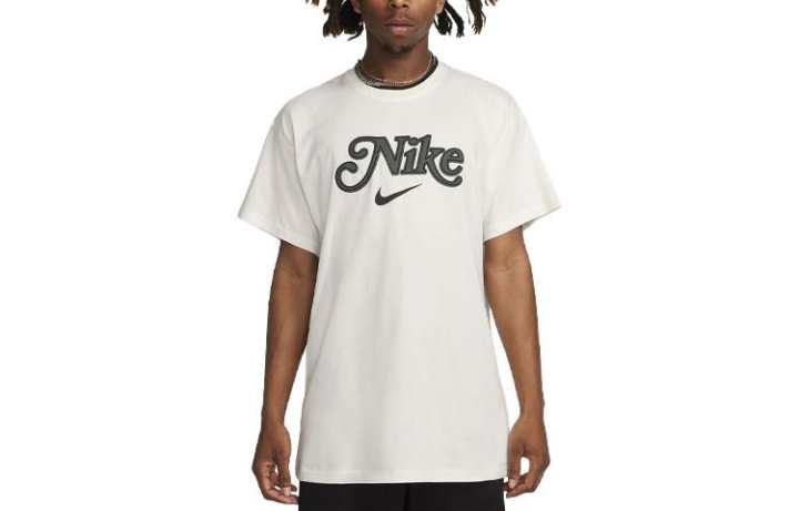 Nike Nike T Shirts Men's Ivory Crew Neck Moderate Straight Fit
