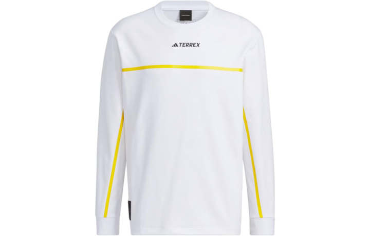 Adidas Adidas T Shirts Men's White Crew Neck Moderate Straight Fit