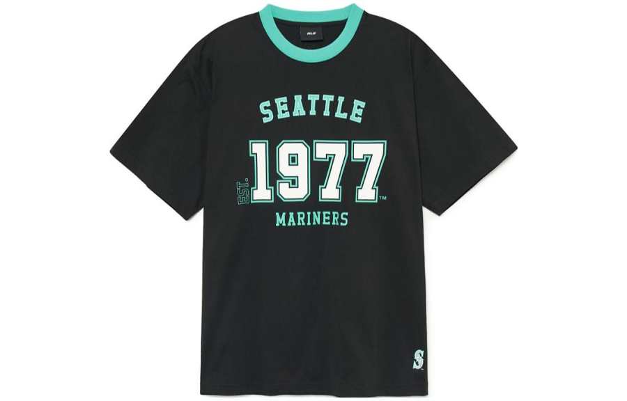 MLB MLB T Shirts Unisex Black Crew Neck Moderate Straight Fit