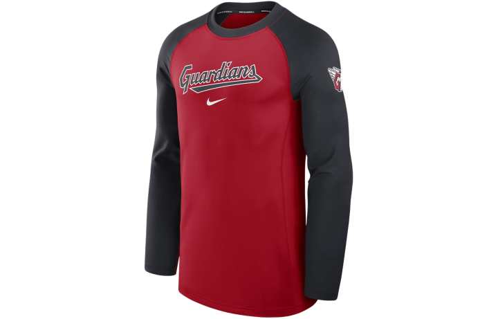 Nike Nike Cleveland Guardians Authentic Collection Game Time Men's Nike Dri FIT Mlb Long Sleeve T Shirt
