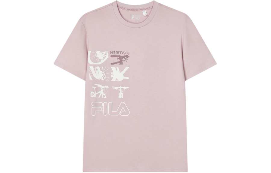FILA T Shirt Men's Light Purple Red