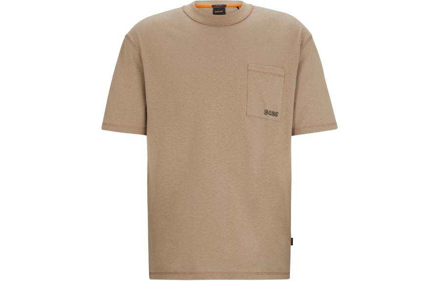 HUGO BOSS SS24 T Shirt Men's Beige Yellow