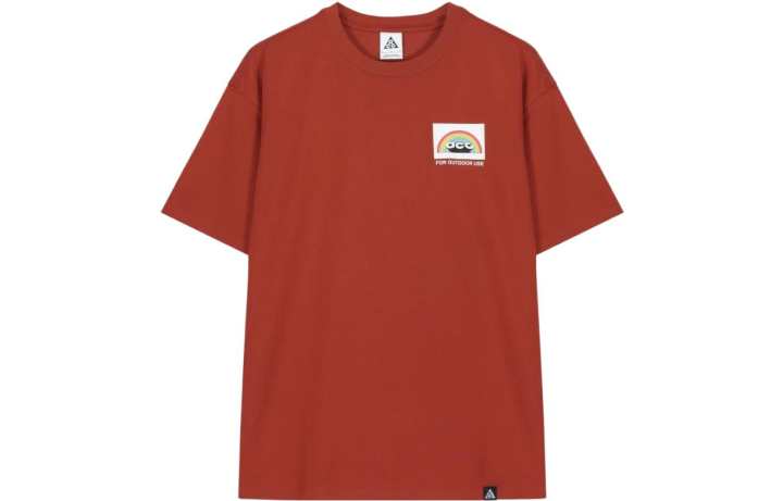 Nike Nike T Shirts Men's Red Crew Neck Moderate