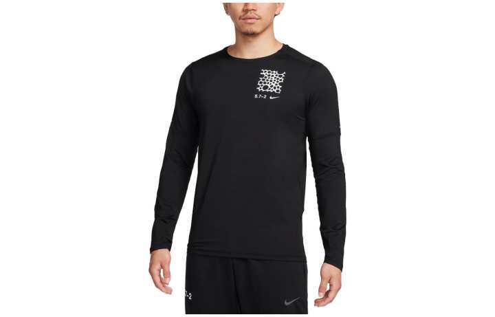 Nike Nike T Shirts Men's Black Crew Neck Moderate Straight Fit