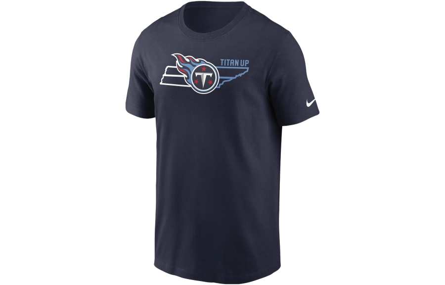 Nike Nike T Shirts Men's Marine Blue Crew Neck Moderate Straight Fit
