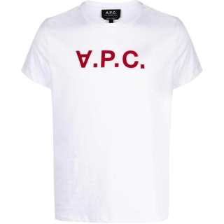 A.P.C . Vpc Logo Flocked T Shirt
