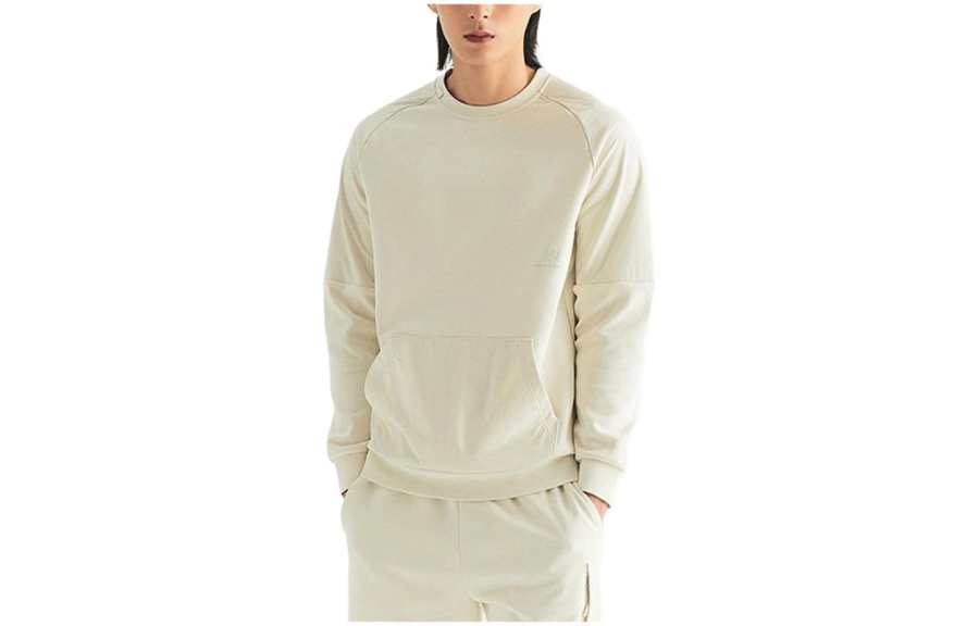 New Balance New Balance T Shirts Men's Ecru Crew Neck Moderate