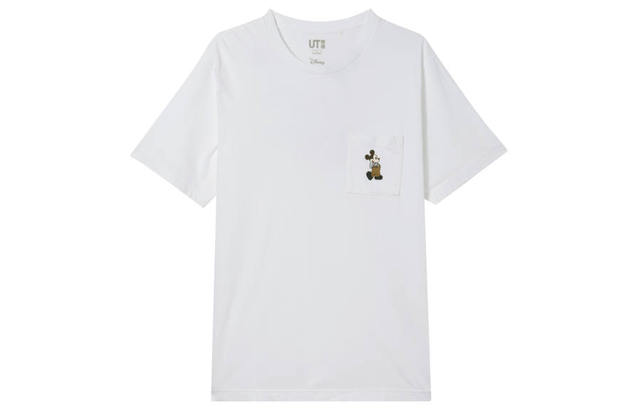 UNIQLO T Shirts Unisex White Crew Neck Moderate