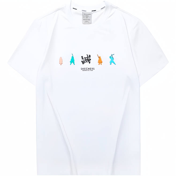 Skechers Demon Slayer Kimetsu No Yaiba Collaboration Collection T Shirt Unisex White