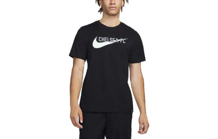 Nike Nike T Shirts Men's Black Crew Neck Moderate Straight Fit