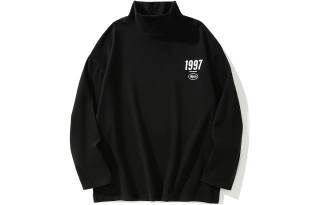 MPUX T Shirts Unisex Half Turtleneck Moderate Straight Fit